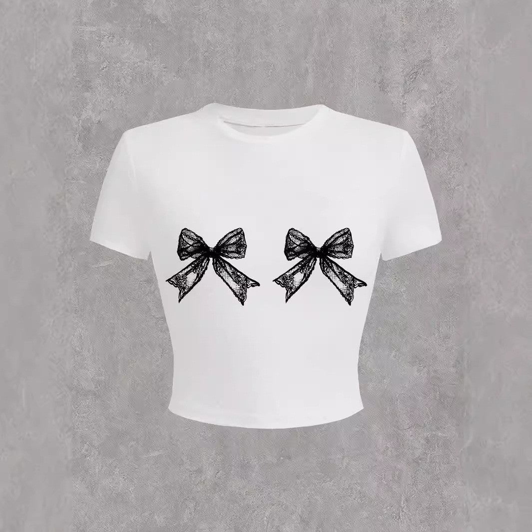 Mirelle Bow Print Tee