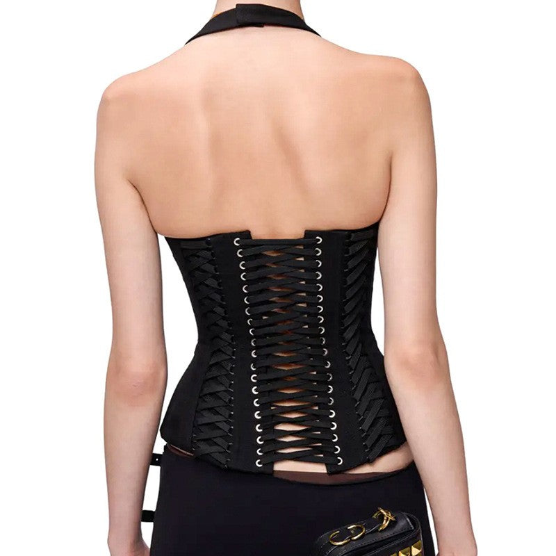 Selyra Lace-Up Halter Top