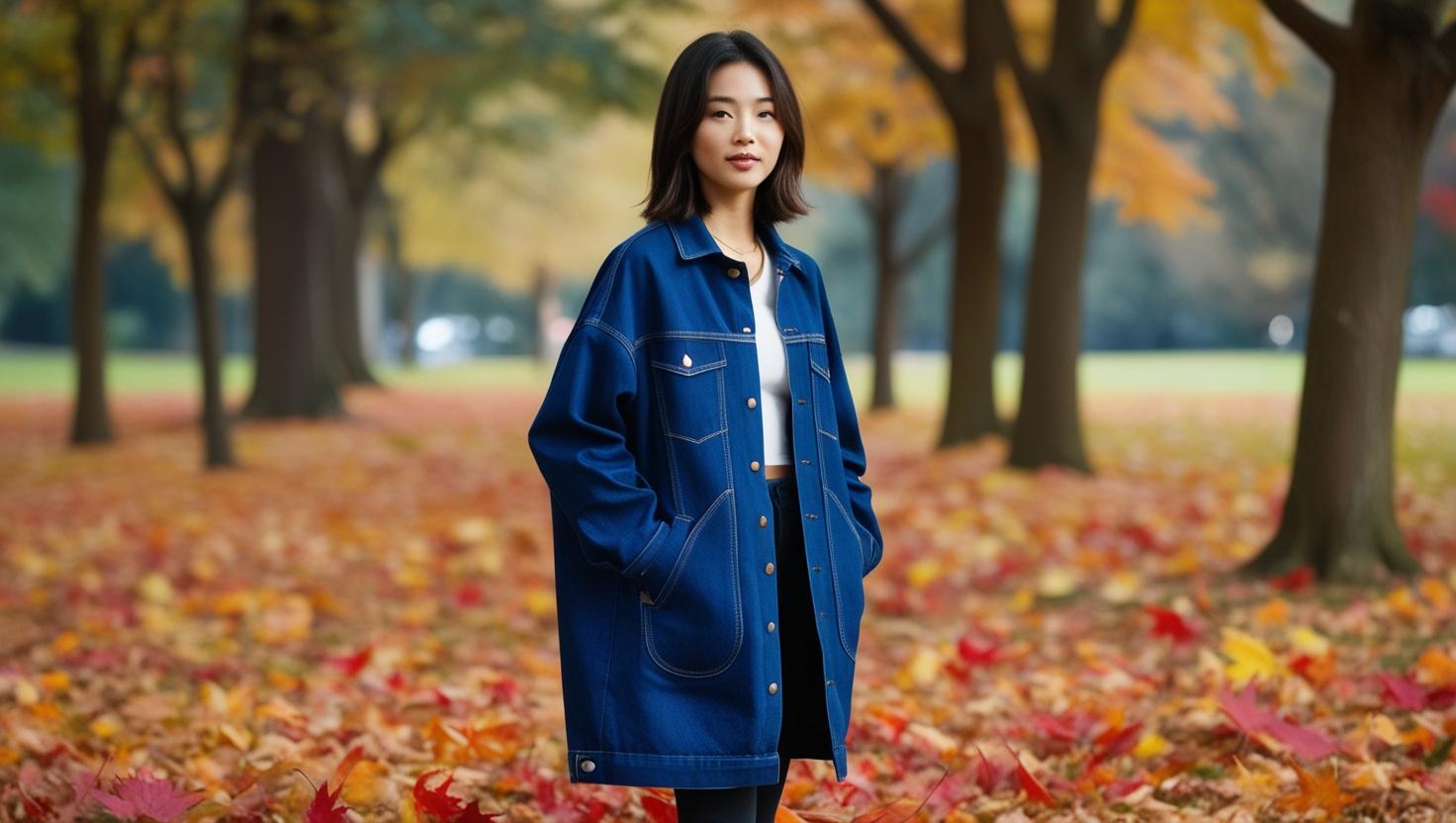 A_ladies_wearing_a_long_denim_jacket_in_blue_during_Autumn.jpg