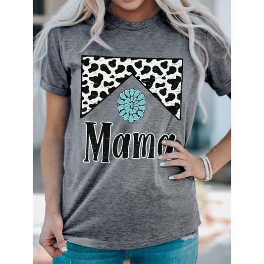 Fierce Mama Leopard Print Statement Tee