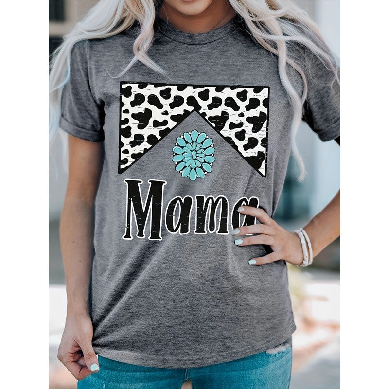 Fierce Mama Leopard Print Statement Tee