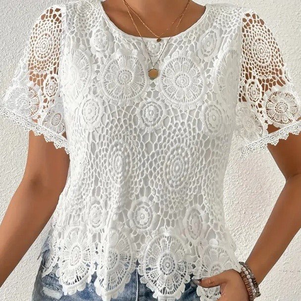 Liora White Lace Blouse