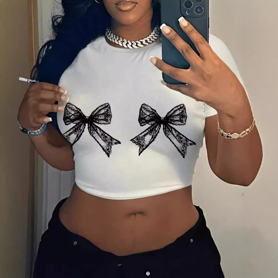 Mirelle Bow Print Tee